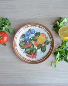 Тарелка порционная "Фрукты" (18см)