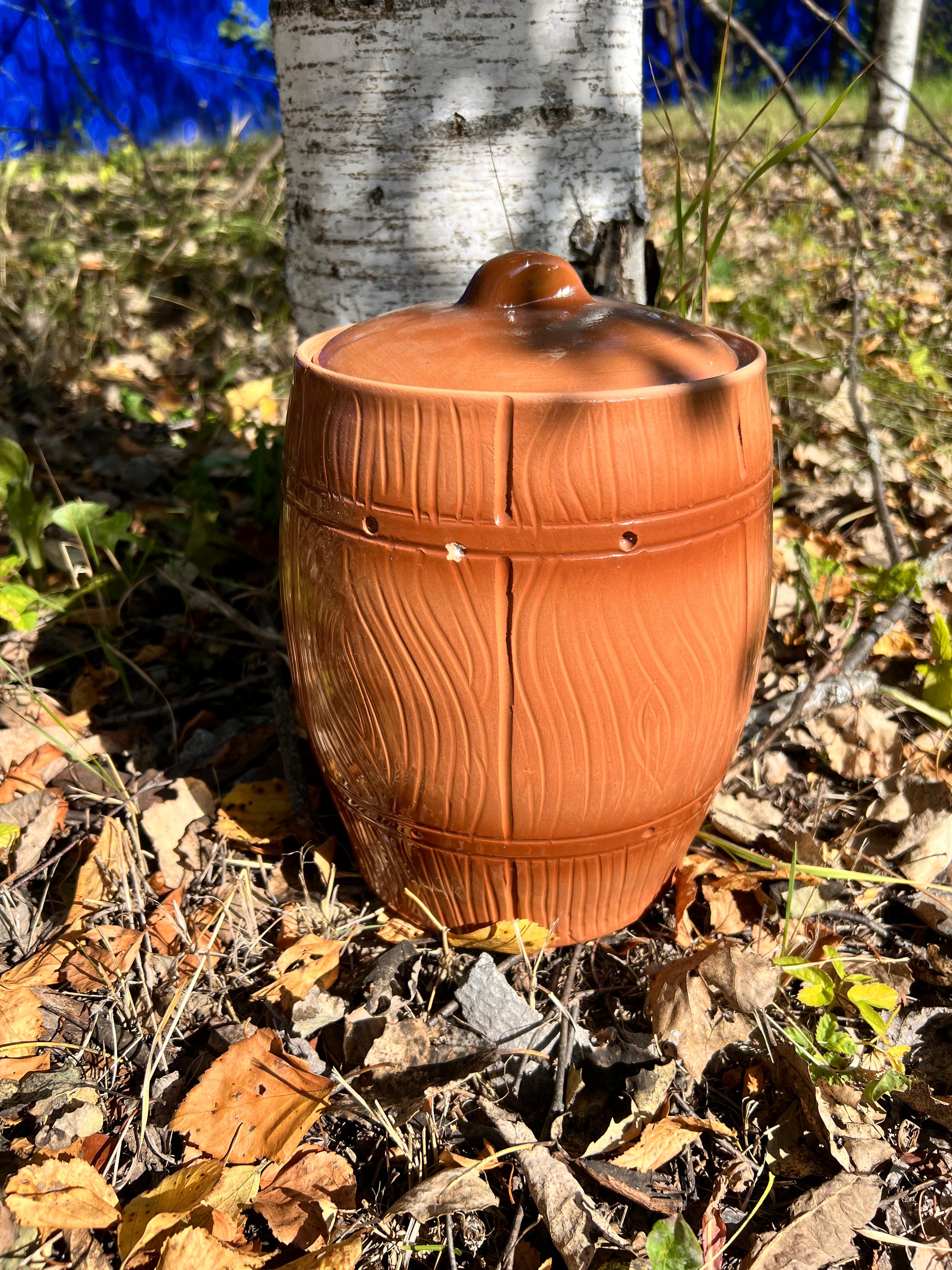 Бочонок для солений  (глазурь) 6л (скол)